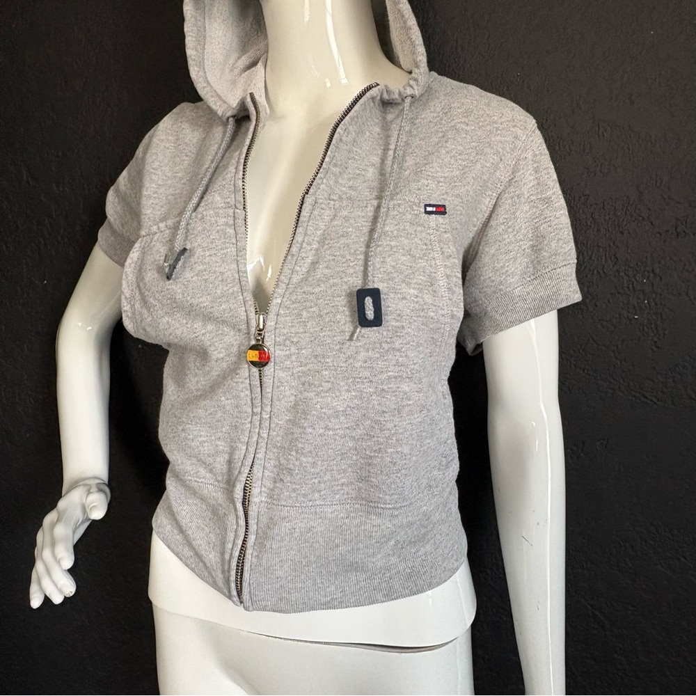 Vintage 1990’s Tommy Hilifigure zip up Hoodie Top Blouse Shirt Cotton - Picture 2 of 14